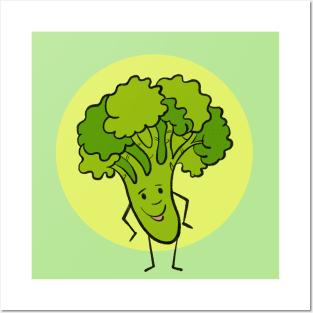 Cute Broccoli T-Shirt Posters and Art